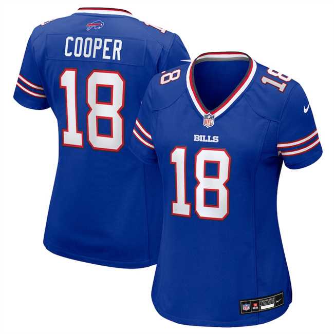 Women%27s Buffalo Bills #18 Amari Cooper Royal Stitched Football Jersey Dzhi->washington commanders->NFL Jersey